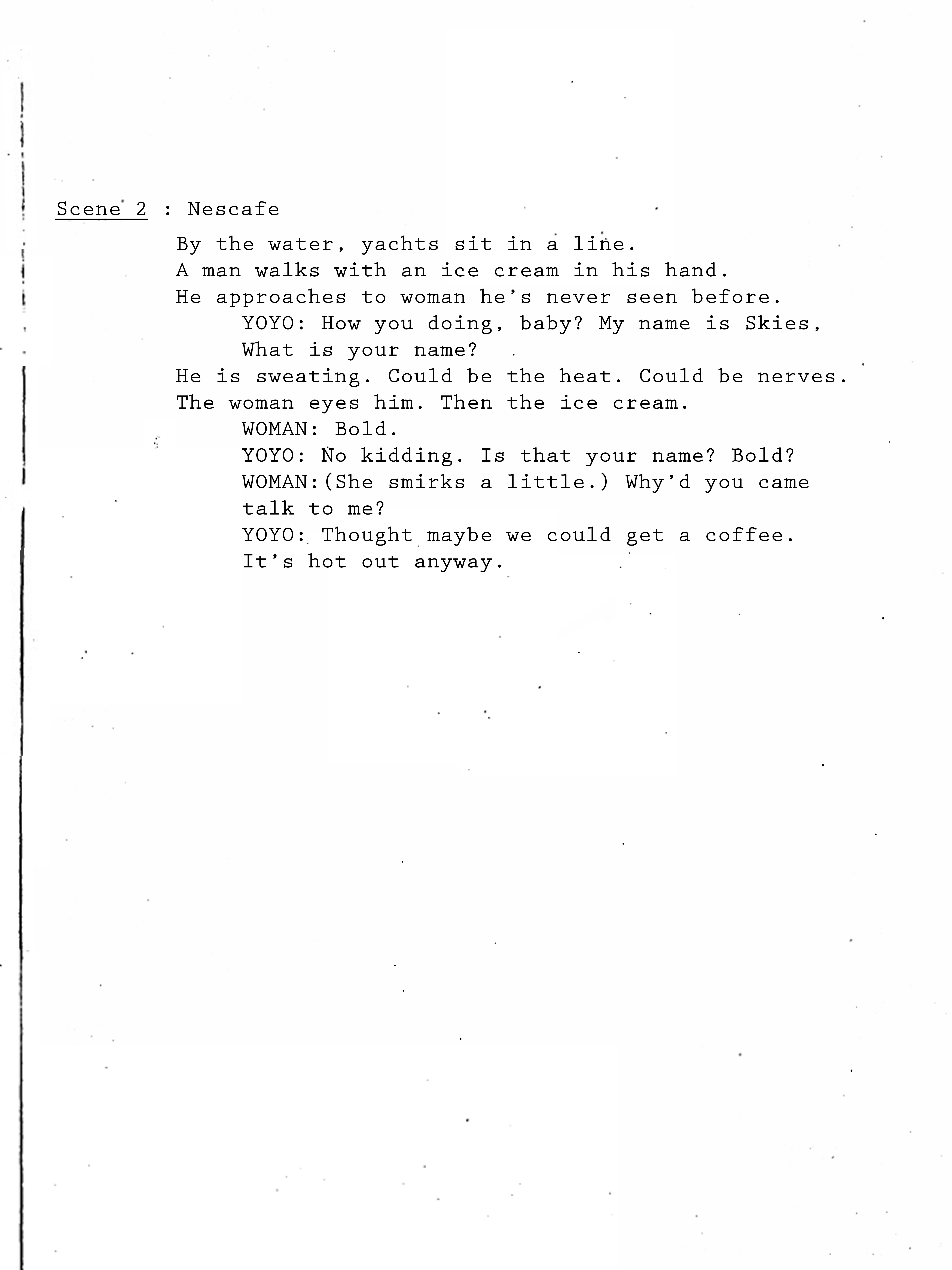 Track 2 lyric sheet