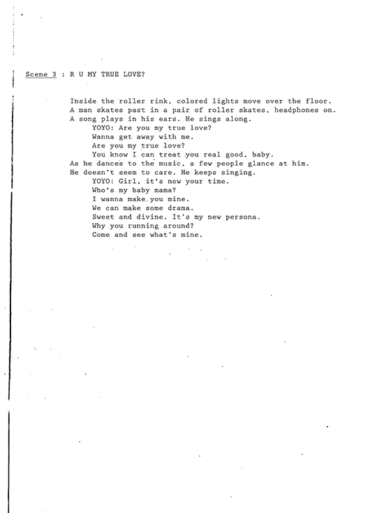 Track 3 lyric sheet